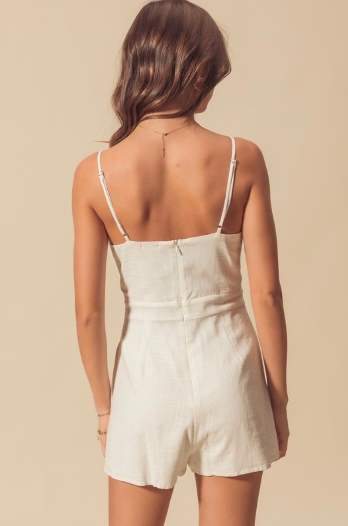 White Bow Romper
