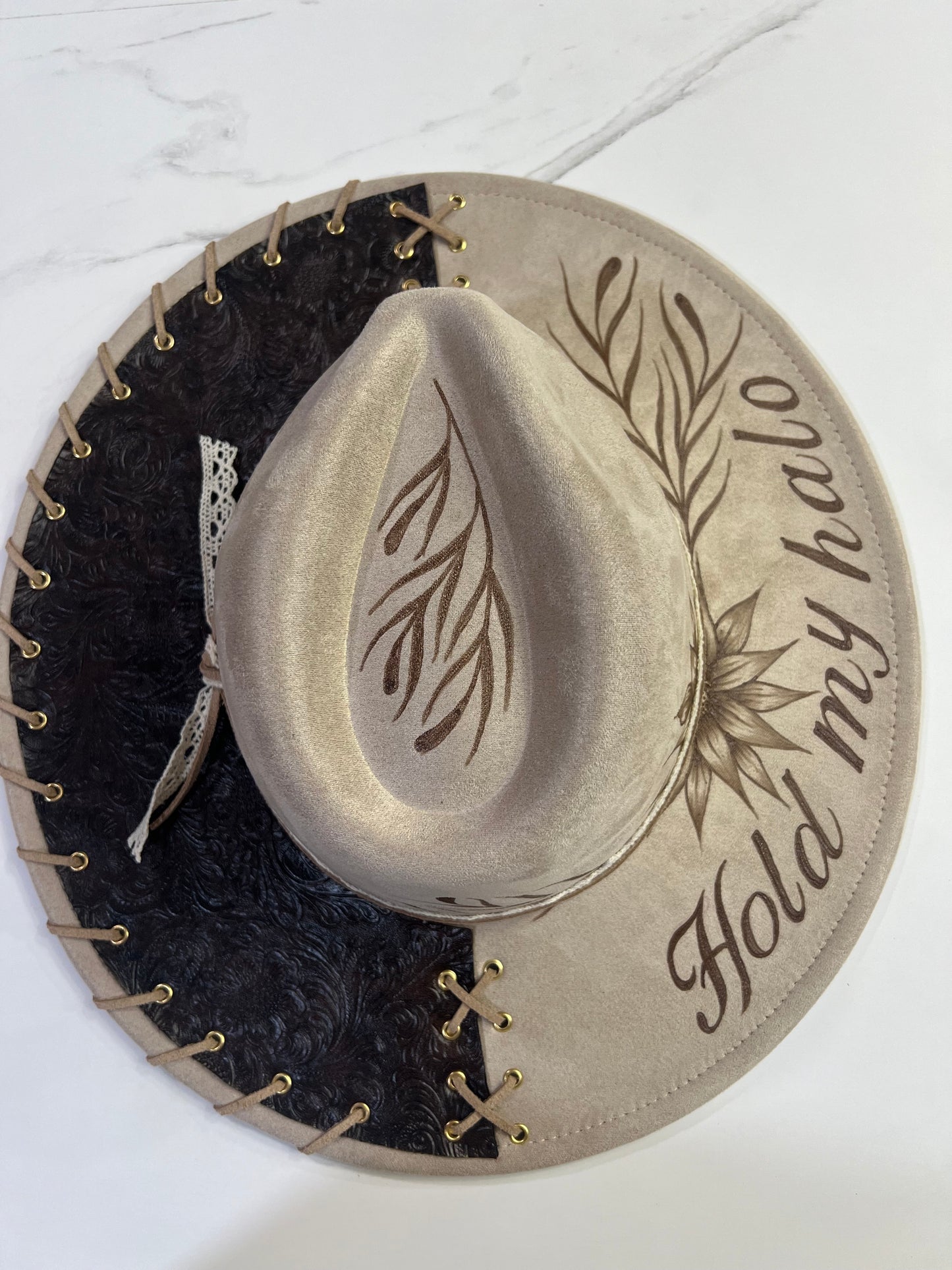 Hold My Halo Leather Fedora