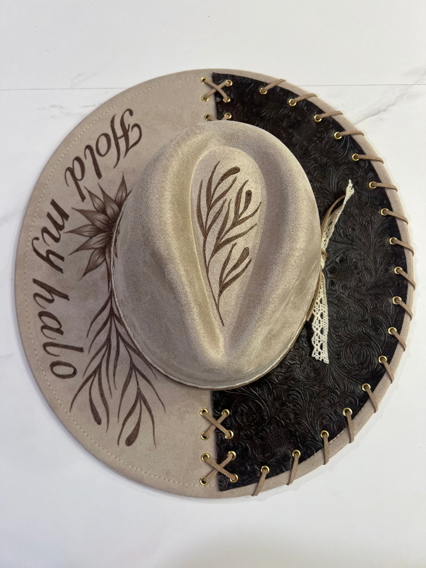 Hold My Halo Leather Fedora