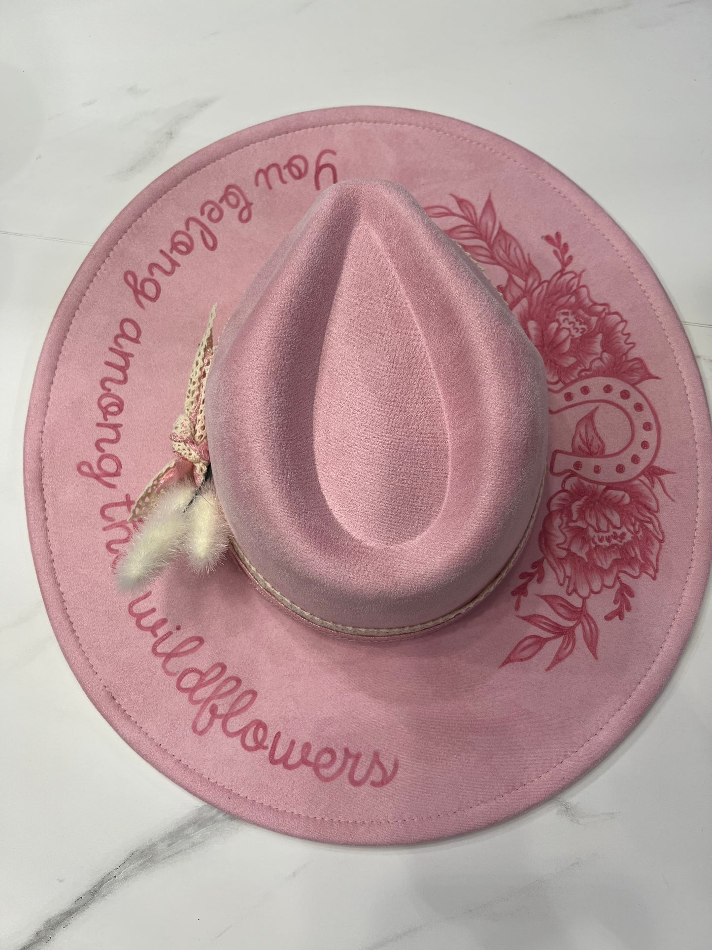 Pink Wildflowers Fedora
