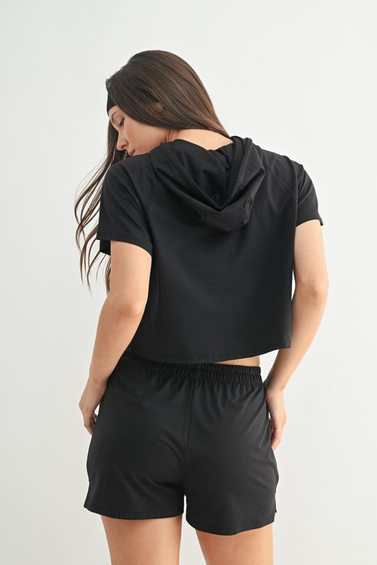 Hoodie Crop Tee