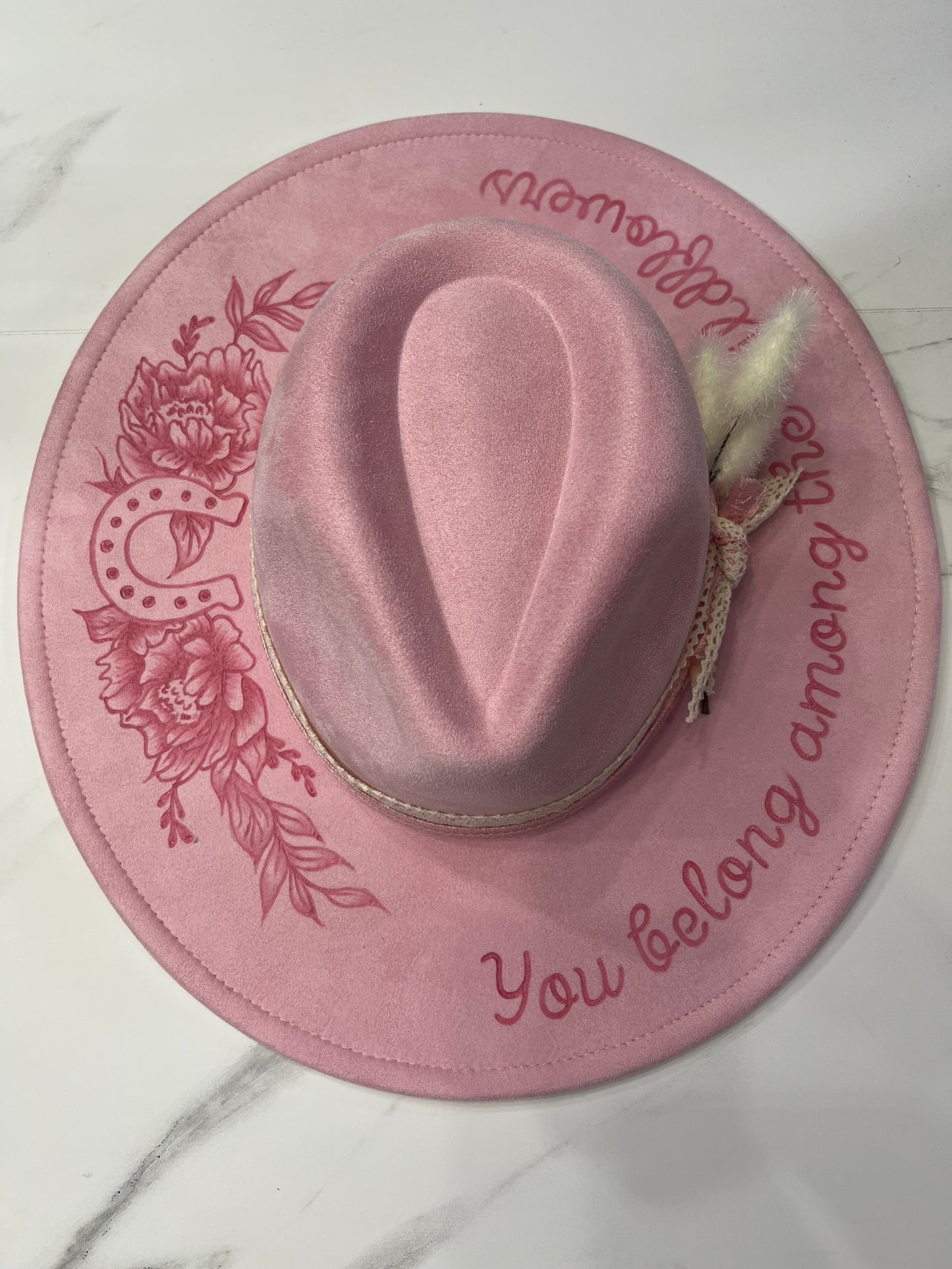 Pink Wildflowers Fedora