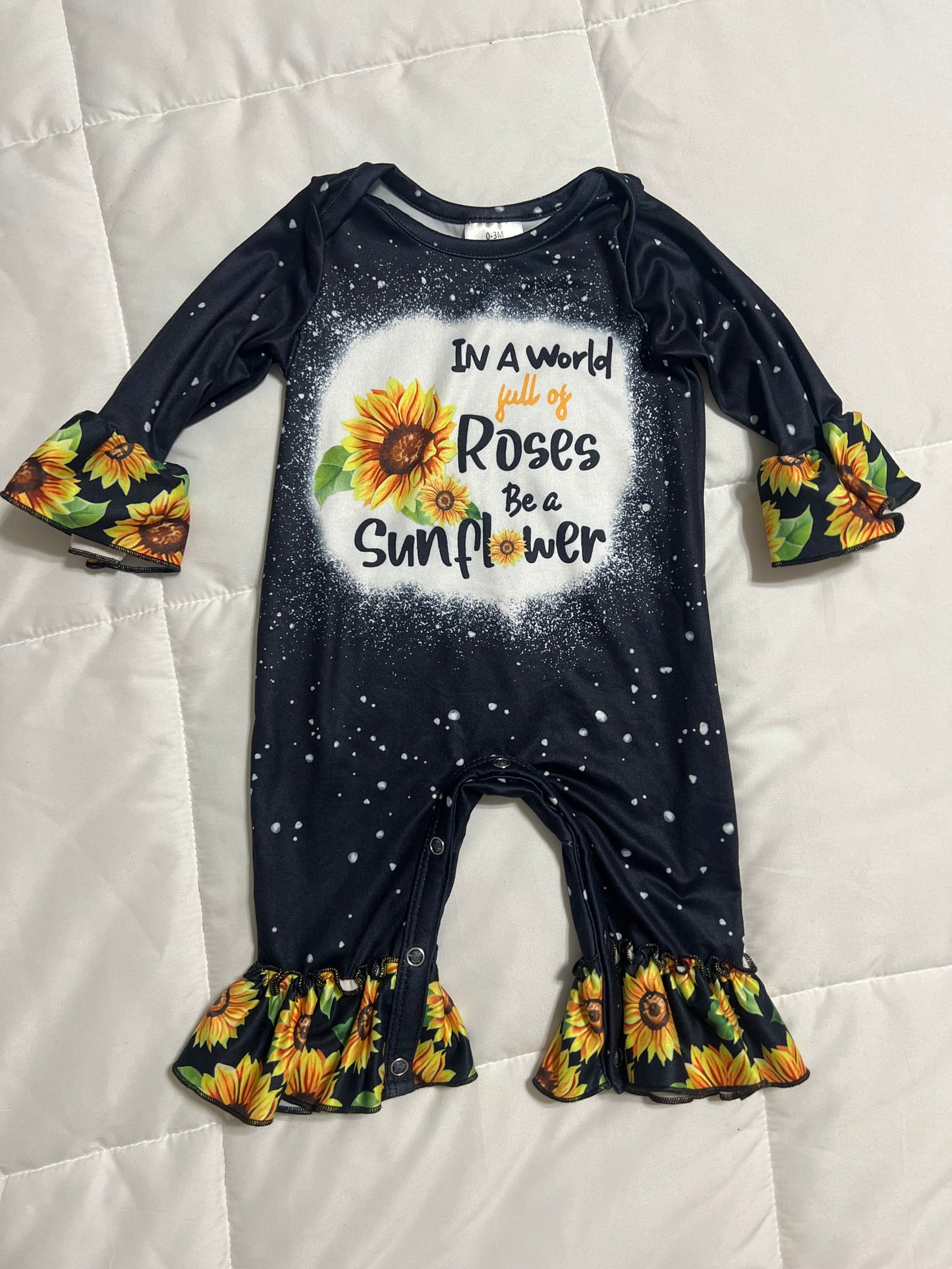 Sunflower Baby Romper