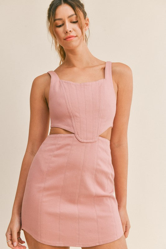 Rose Denim Dress
