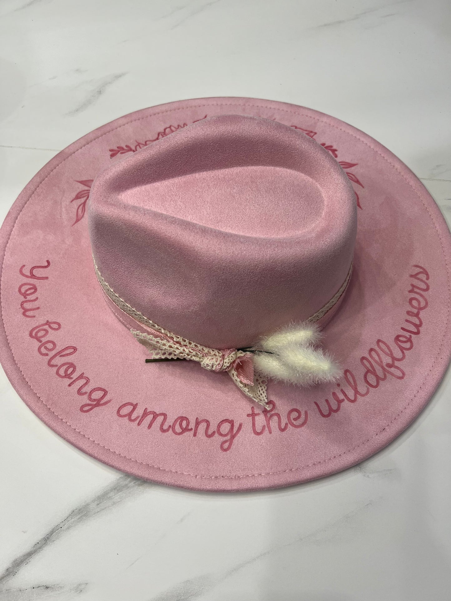 Pink Wildflowers Fedora