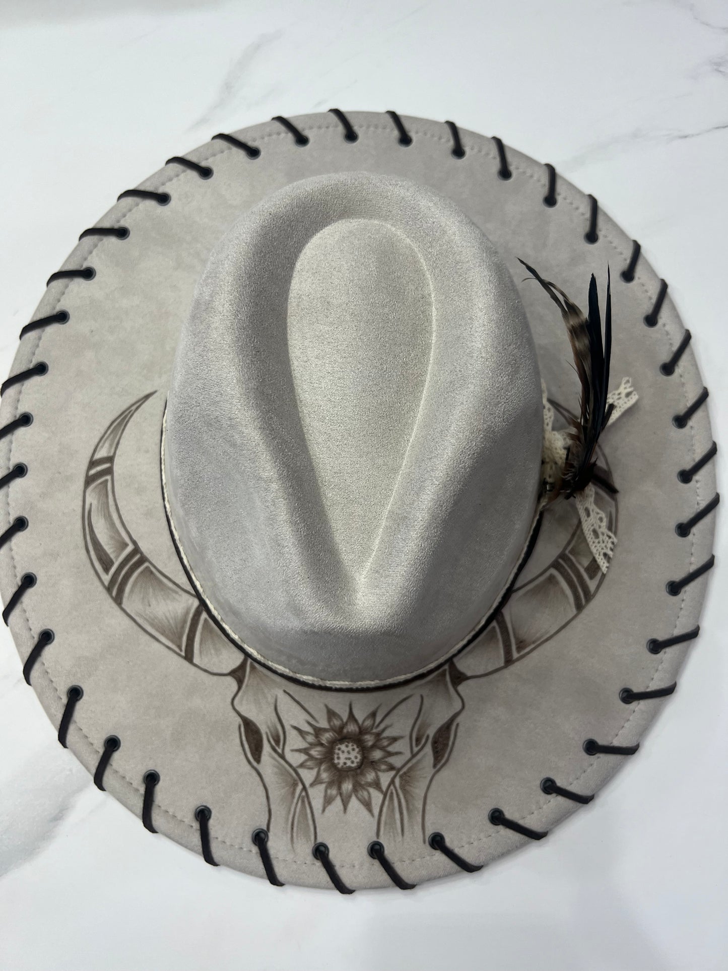 Tan Stitched Longhorn