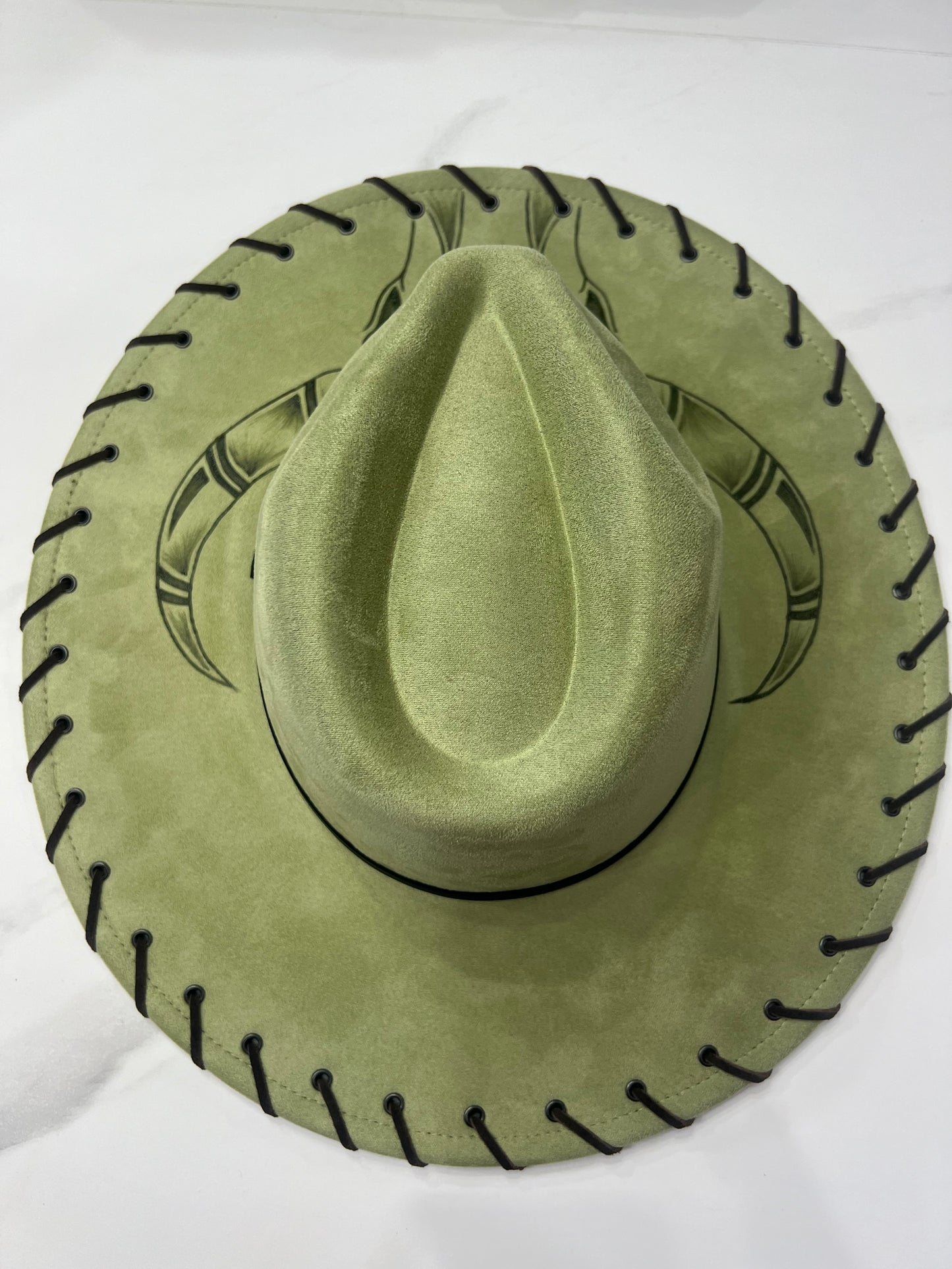 Green Stitched Longhorn