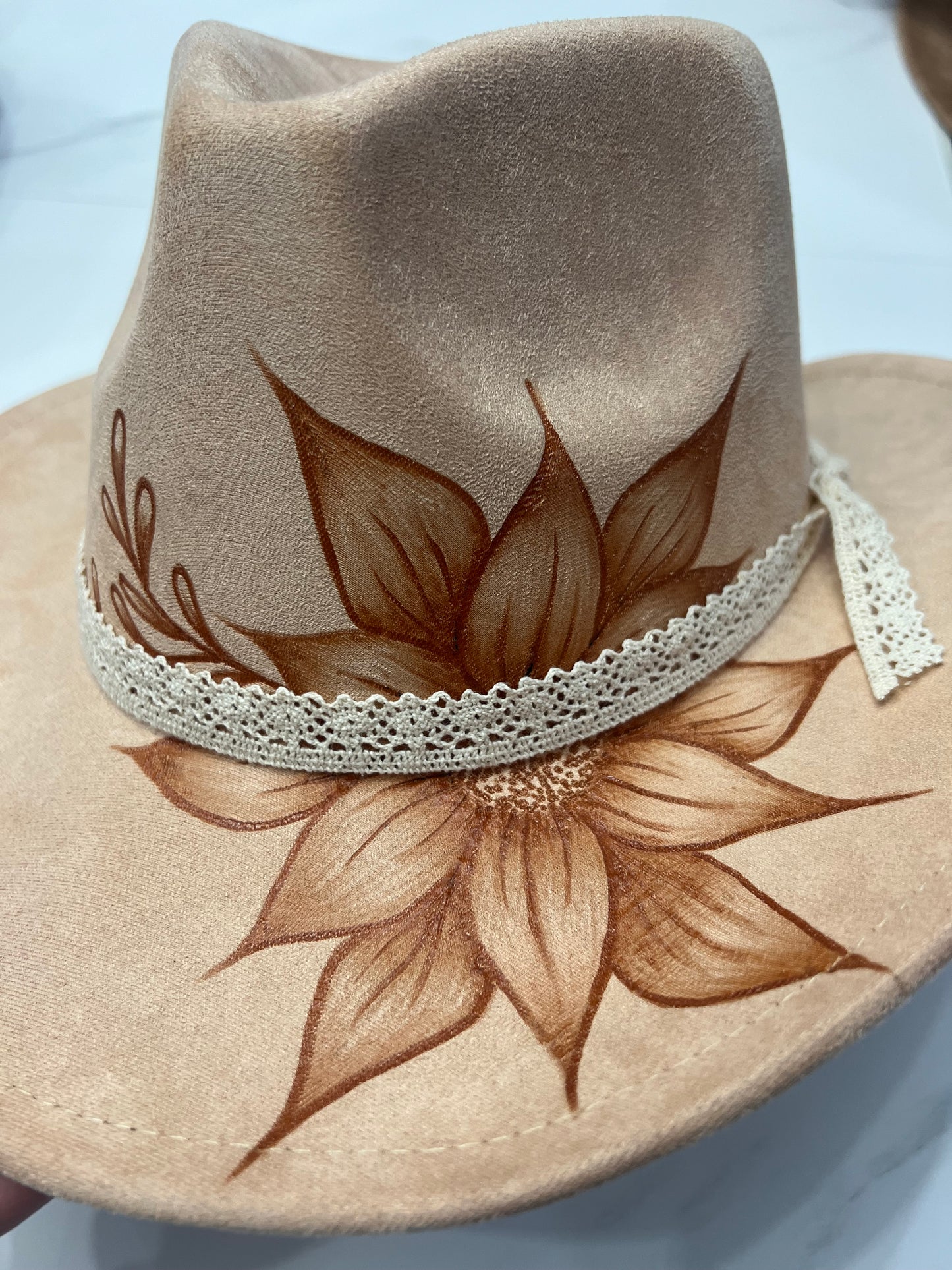 Peach Sunflower Fedora
