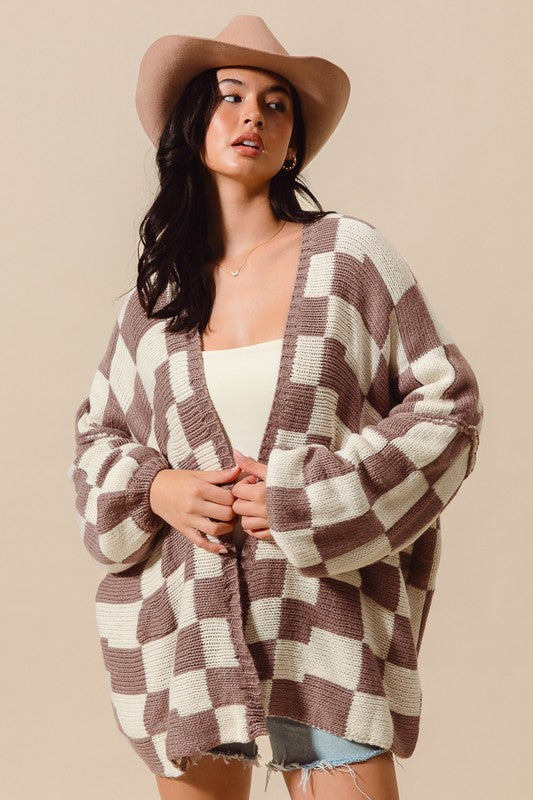 Checkered Cardigan