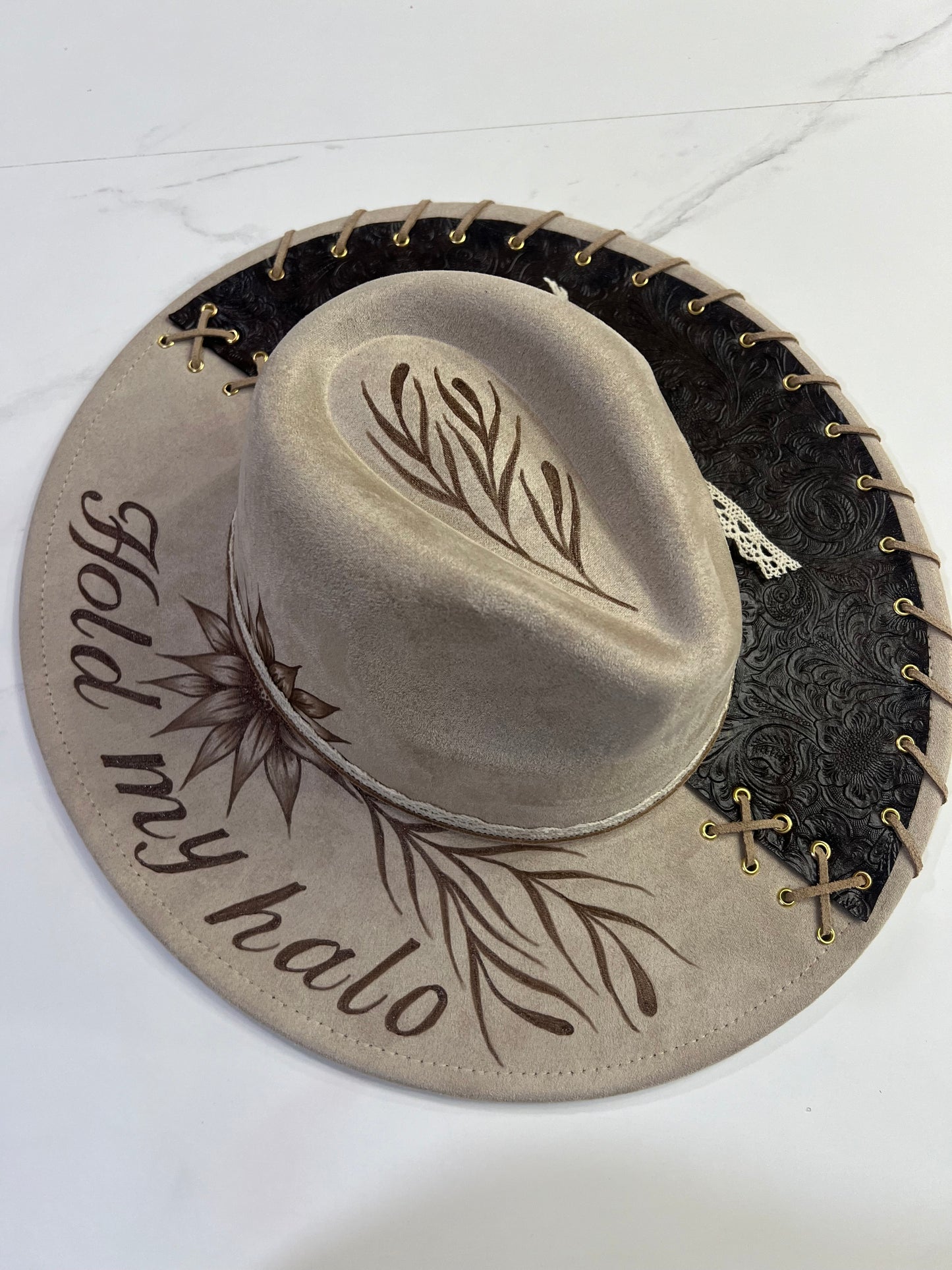 Hold My Halo Leather Fedora
