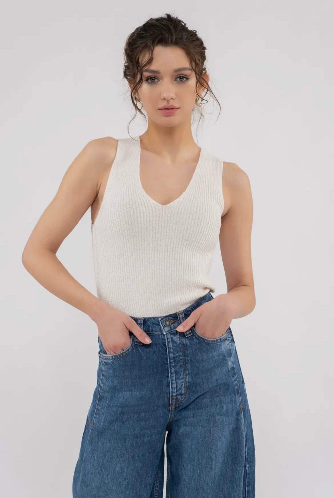 Ivory Knit Tank