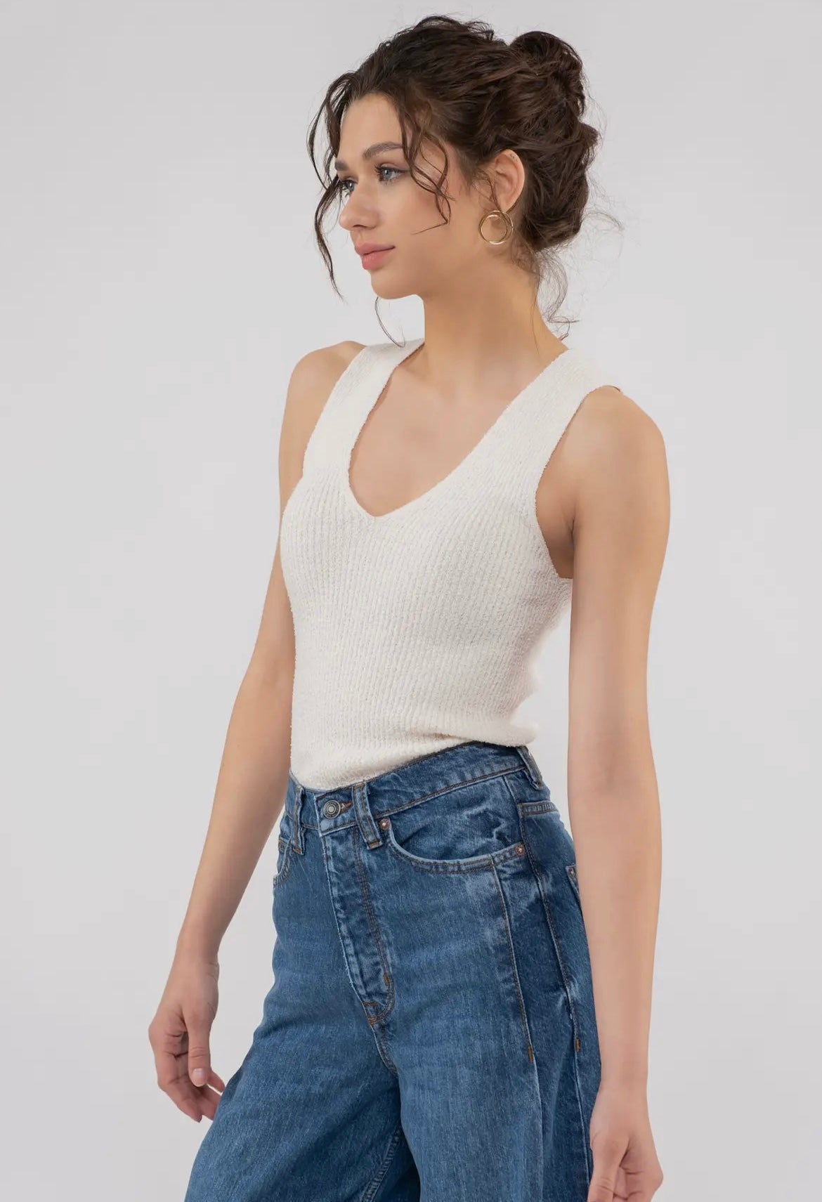 Ivory Knit Tank
