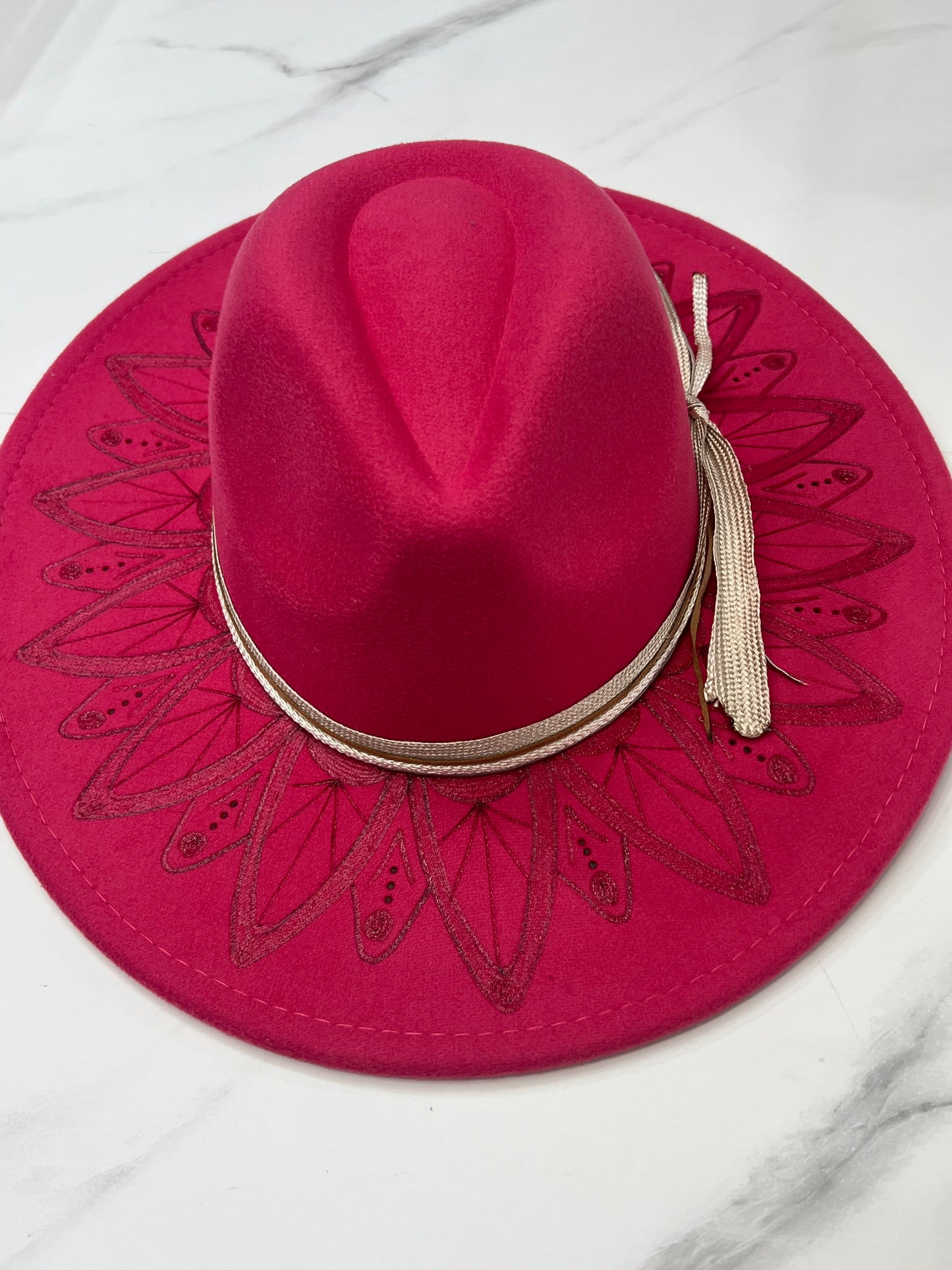 Hot Pink Mandala Fedora