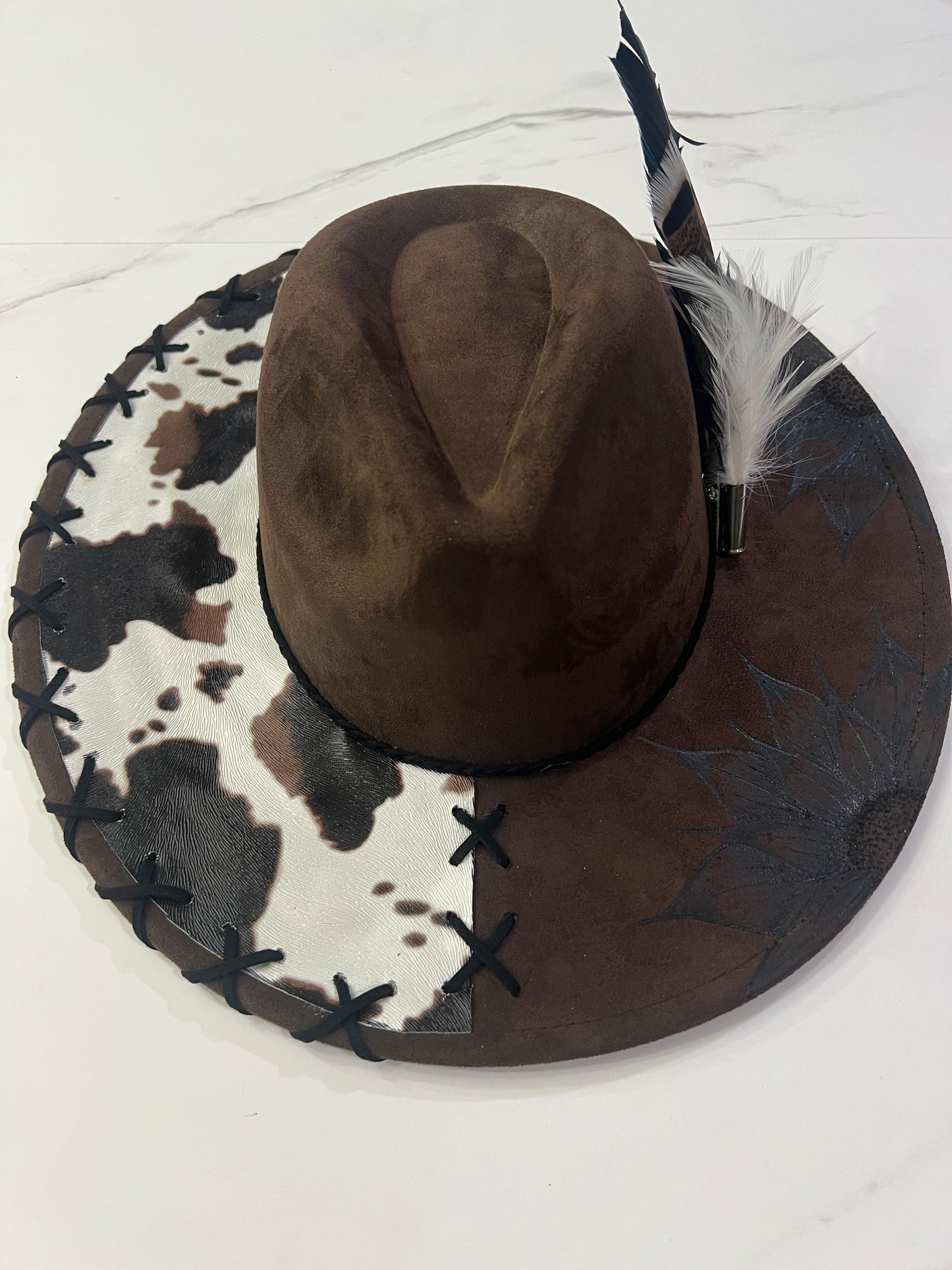 Cow Print Fedora