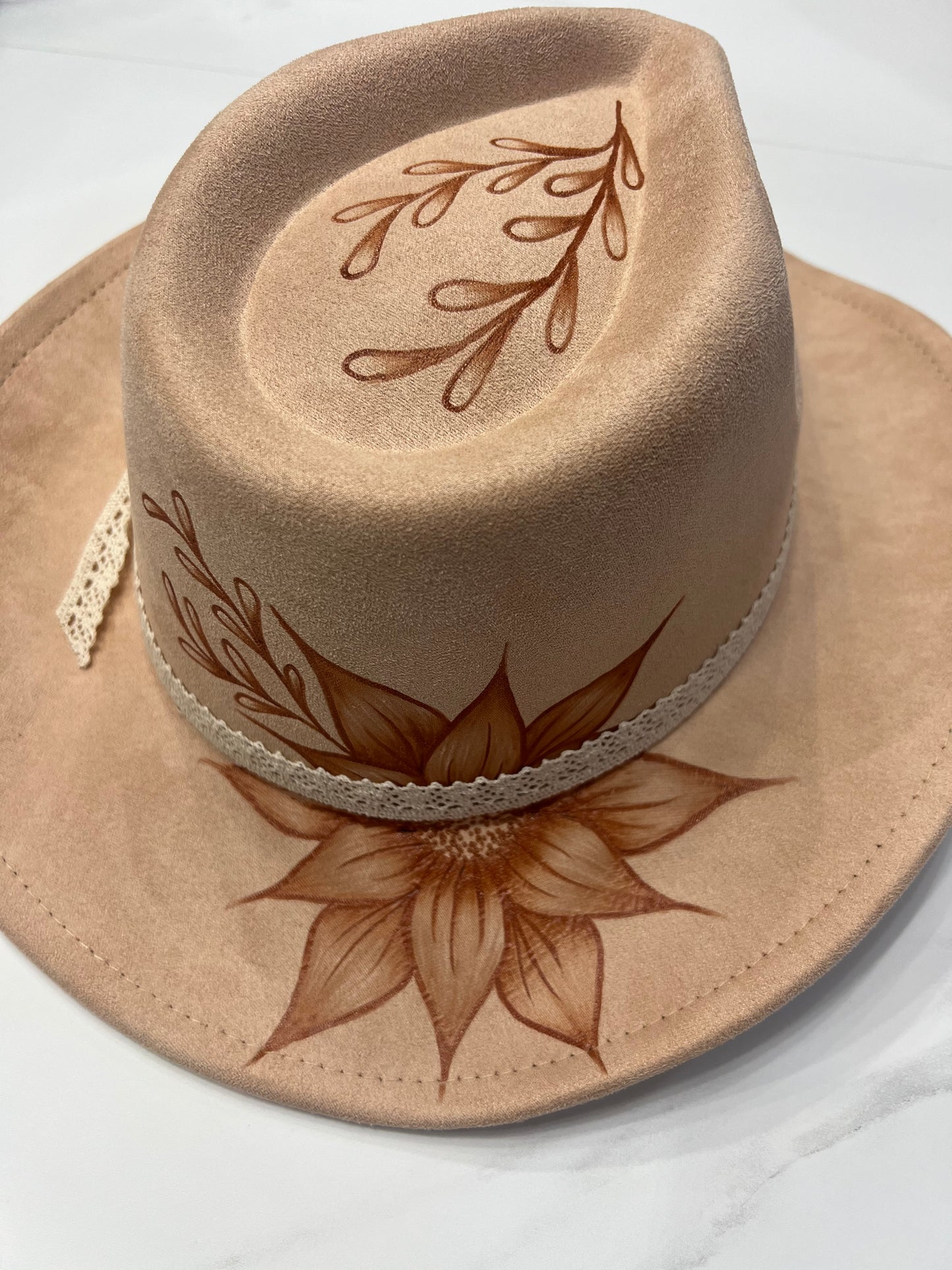 Peach Sunflower Fedora