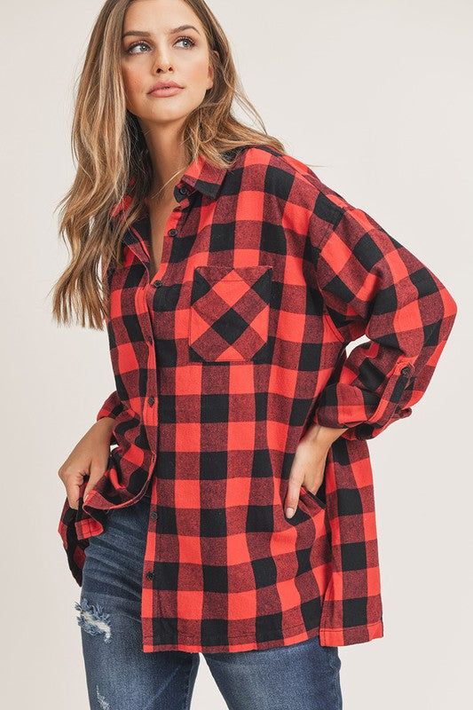 Oversized Red Flannel