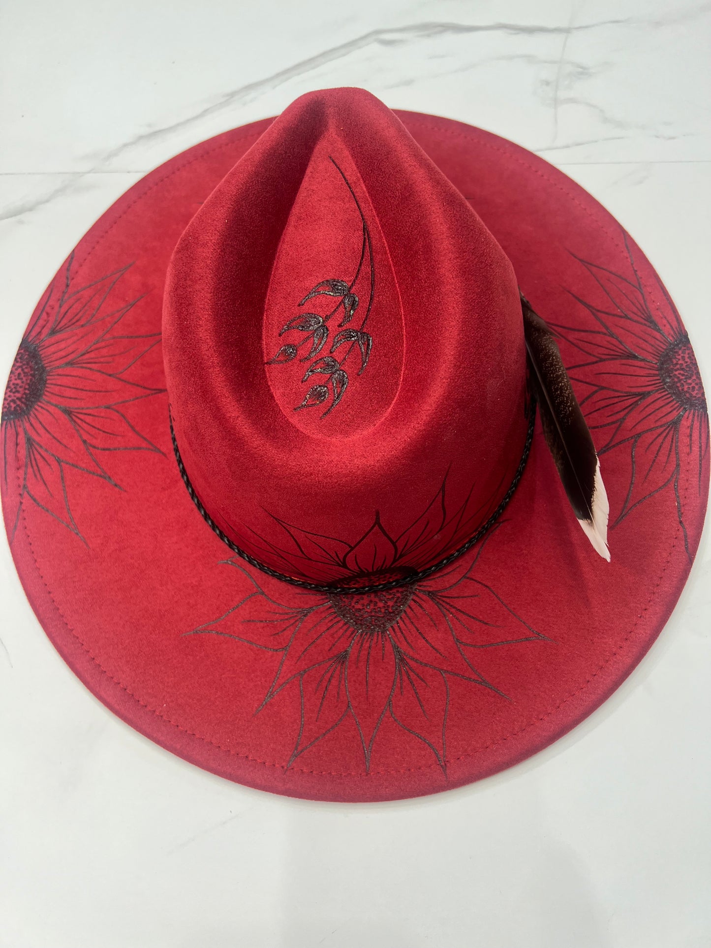 Red Sunflower Fedora