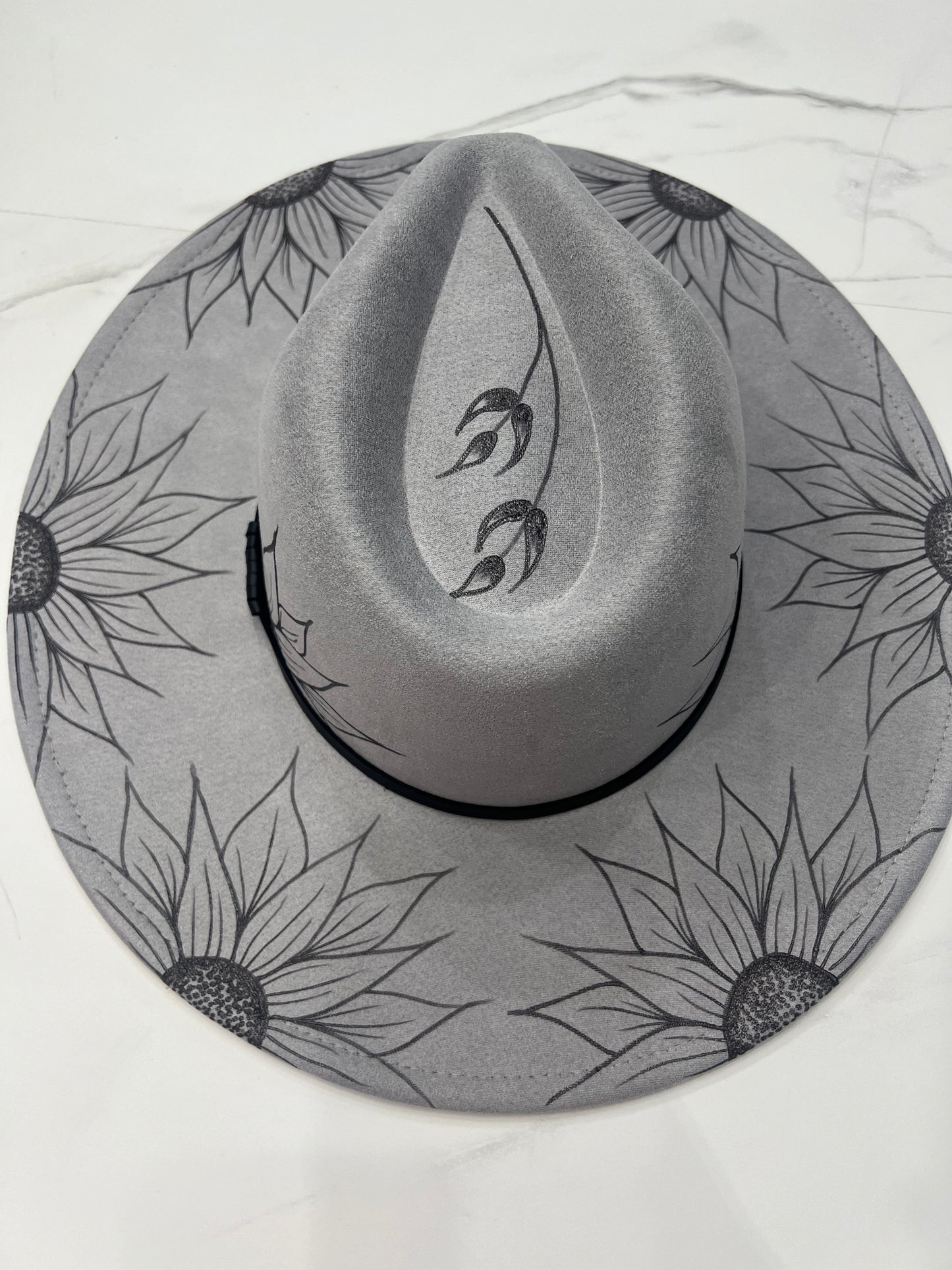 Gray Sunflower Fedora