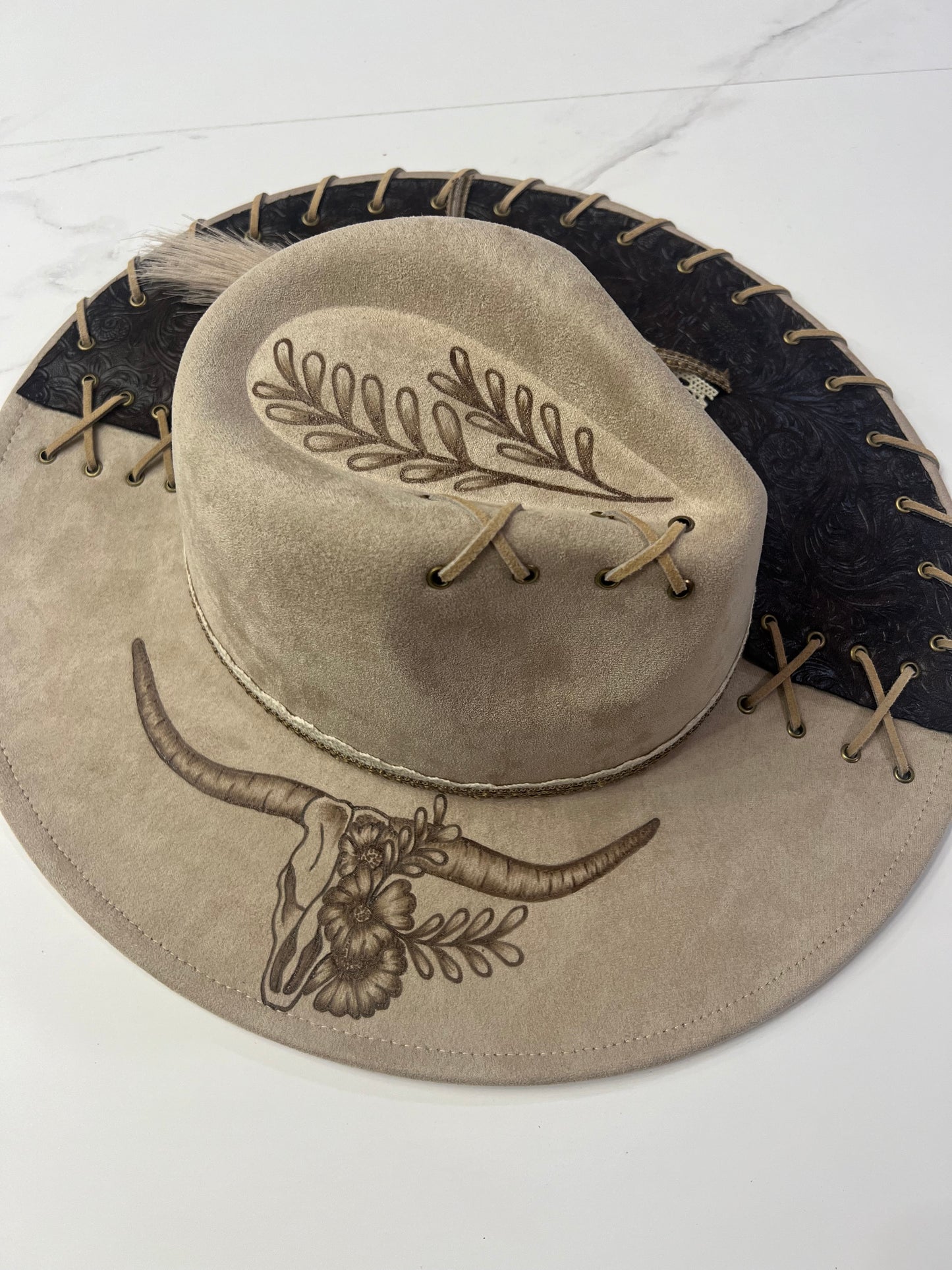 Tan Longhorn Fedora