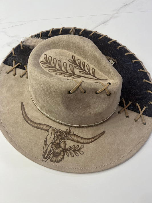 Tan Longhorn Fedora