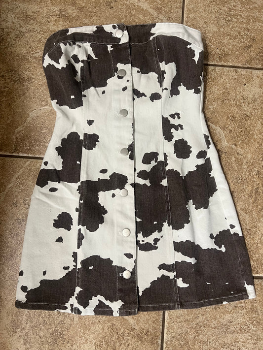 Denim Cow Dress