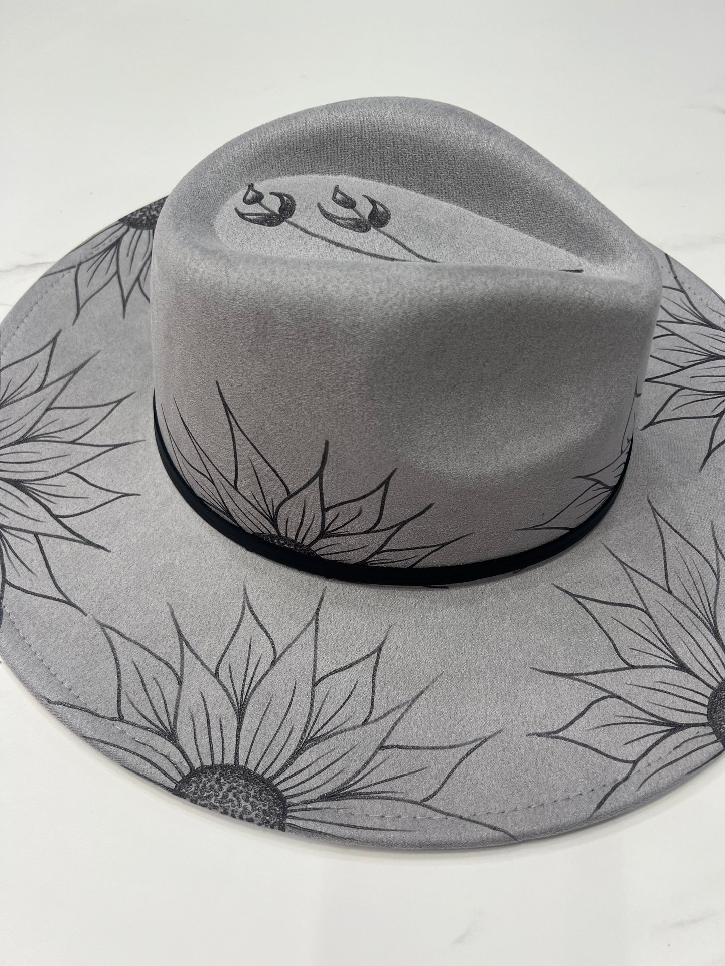 Gray Sunflower Fedora