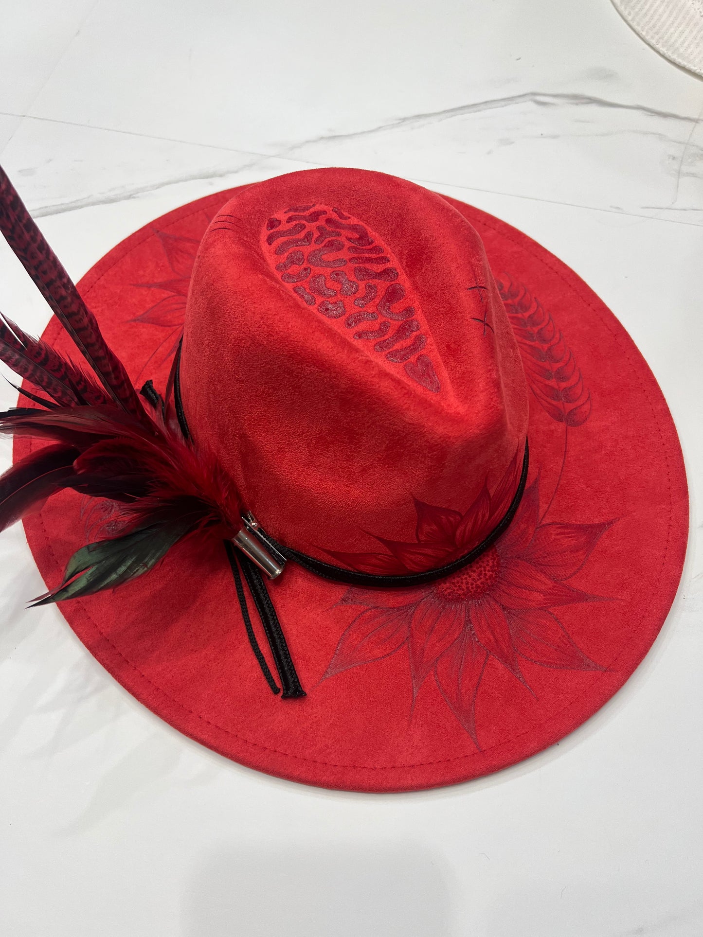 Red Sunflower Fedora