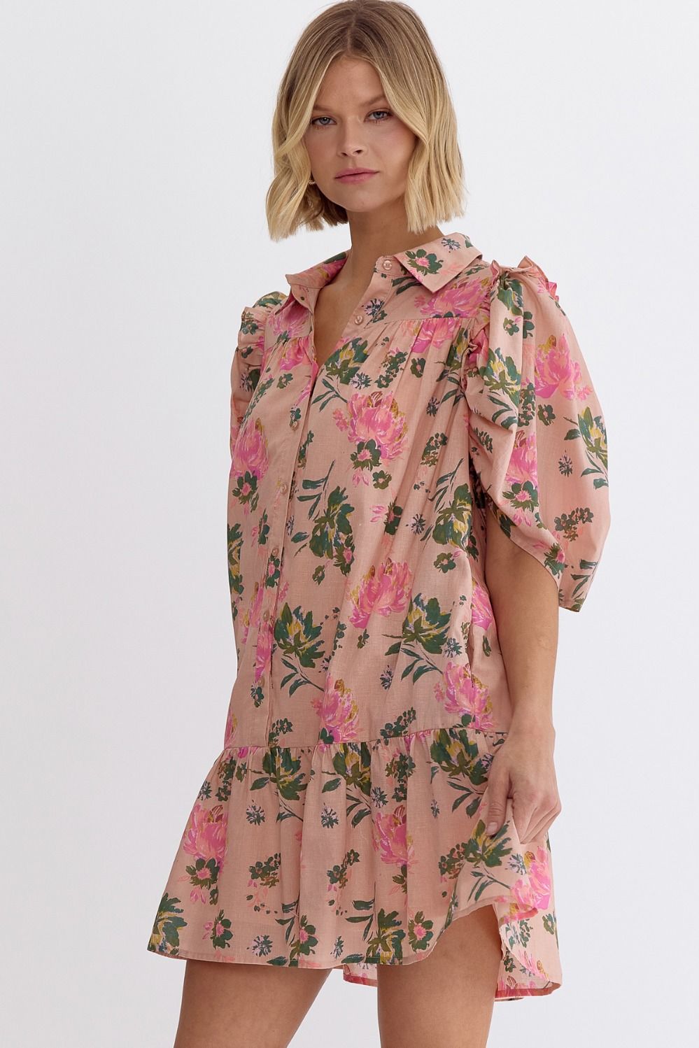 Pink Floral Dress