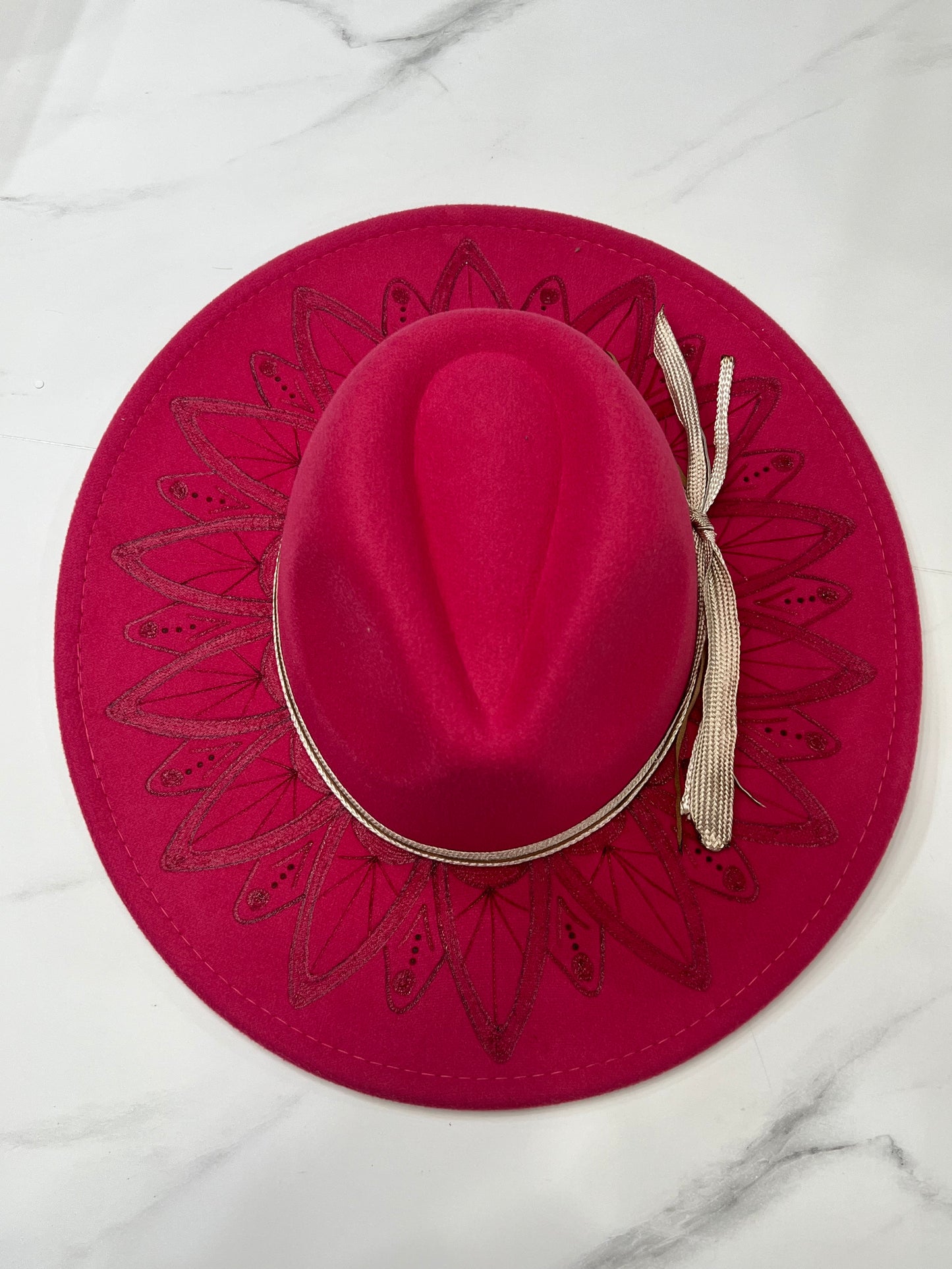 Hot Pink Mandala Fedora