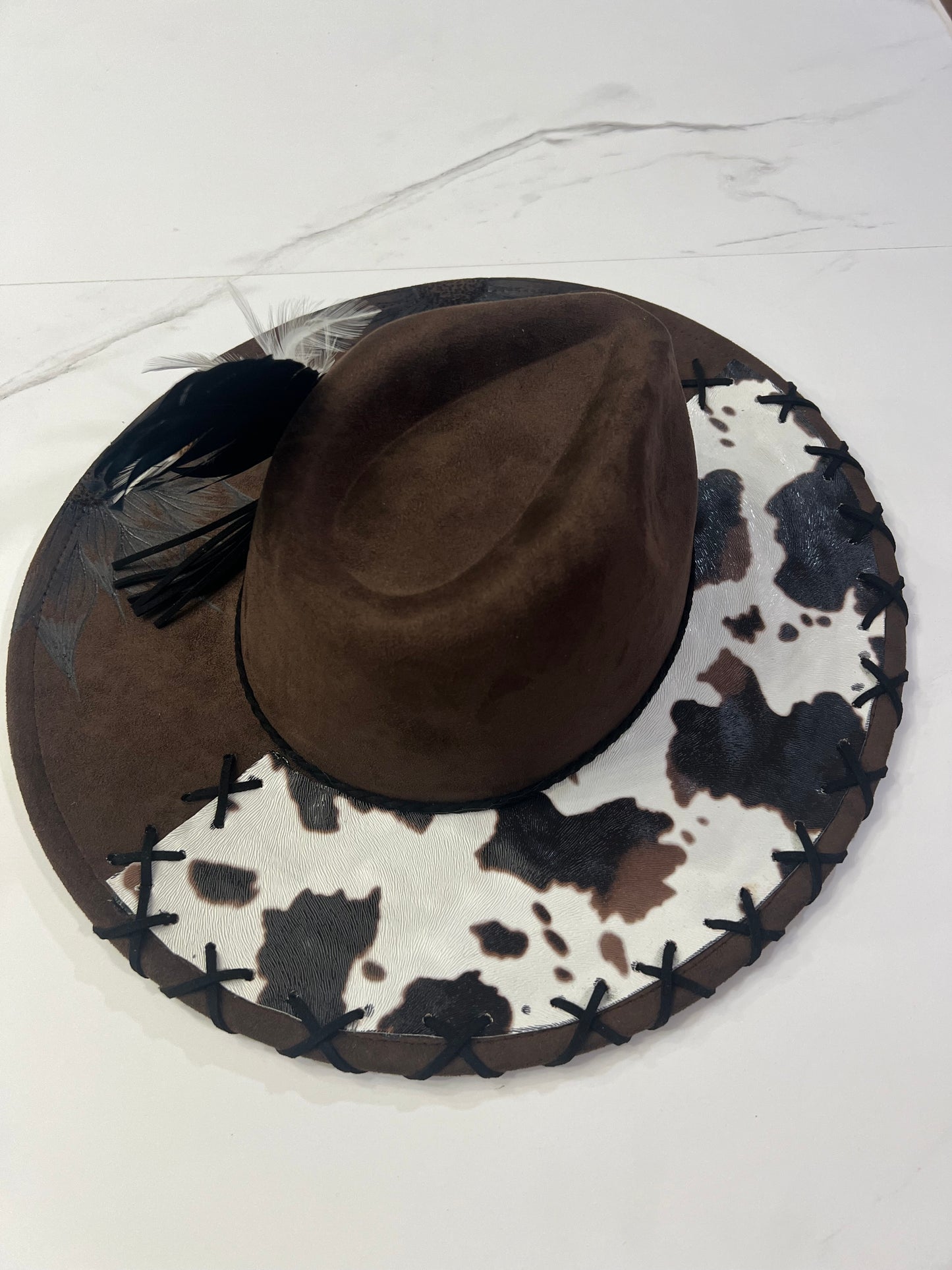 Cow Print Fedora