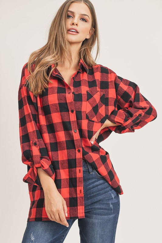 Oversized Red Flannel