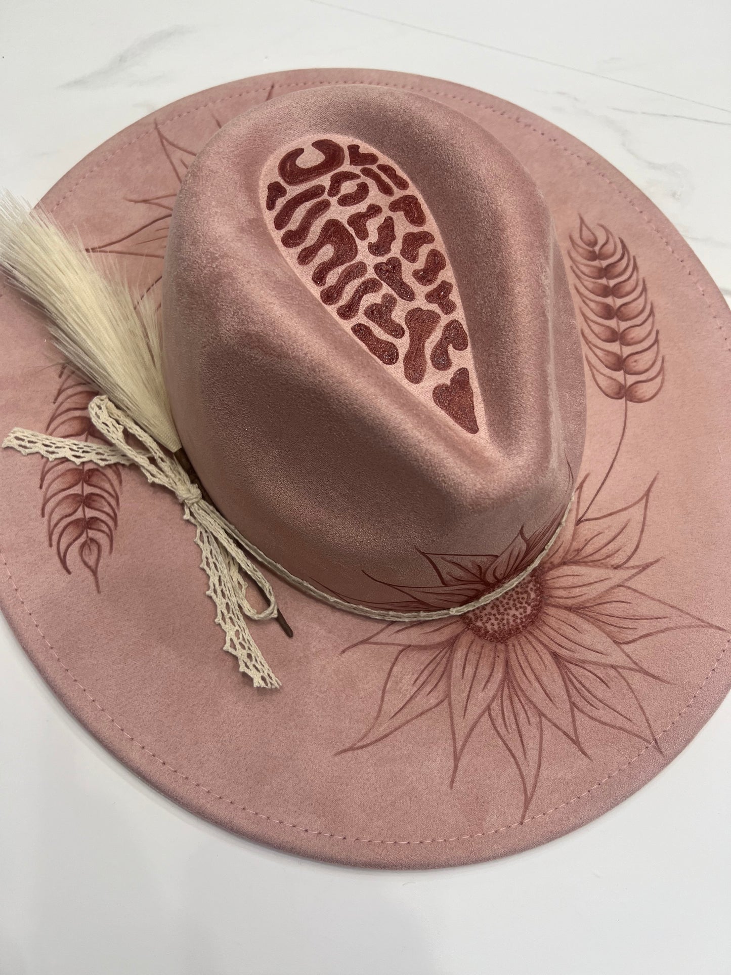 Mauve Sunflower Fedora