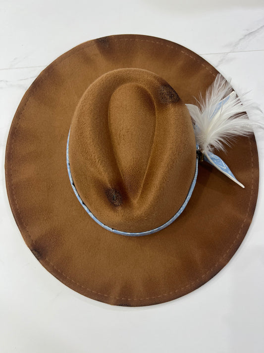 Distressed Brown Fedora