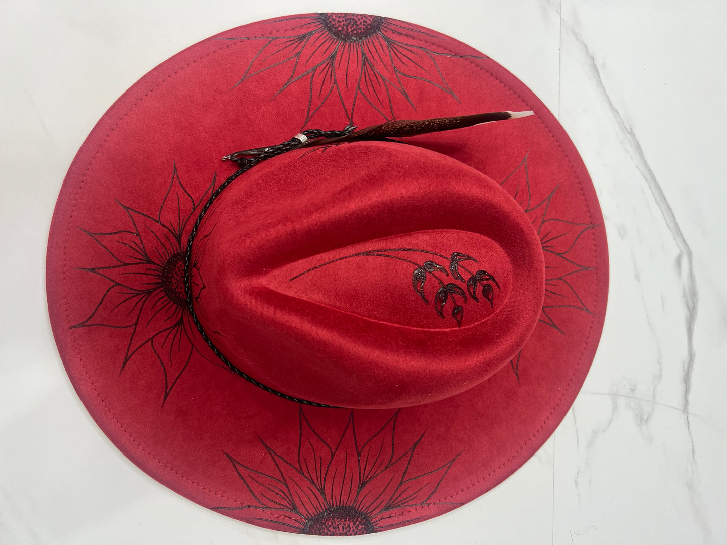 Red Sunflower Fedora