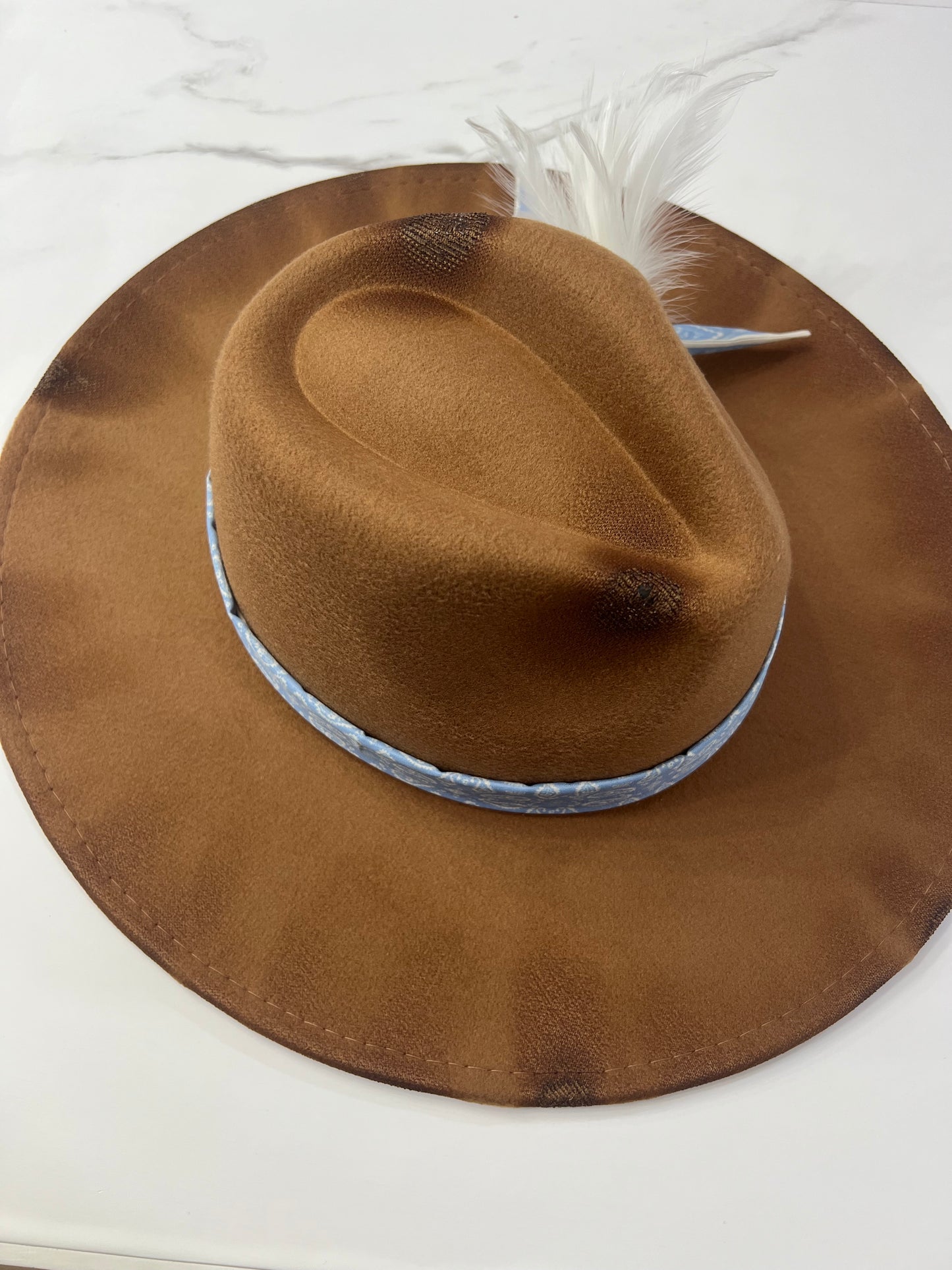 Distressed Brown Fedora